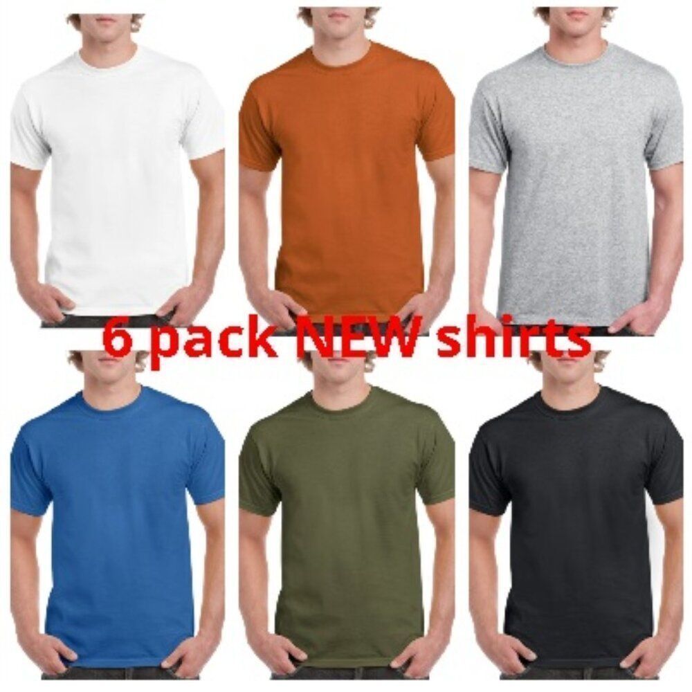 NEW 6 pack men shirt short sleeve 6 shirts great deal!